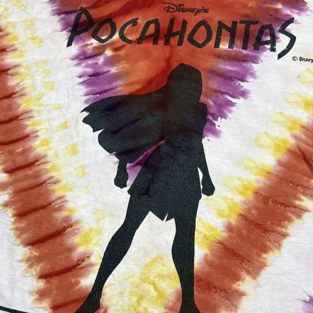 Vintage Pocahontas Shirt XL Tie-Dye 90s The Disney Store USA - Picture 3 of 13